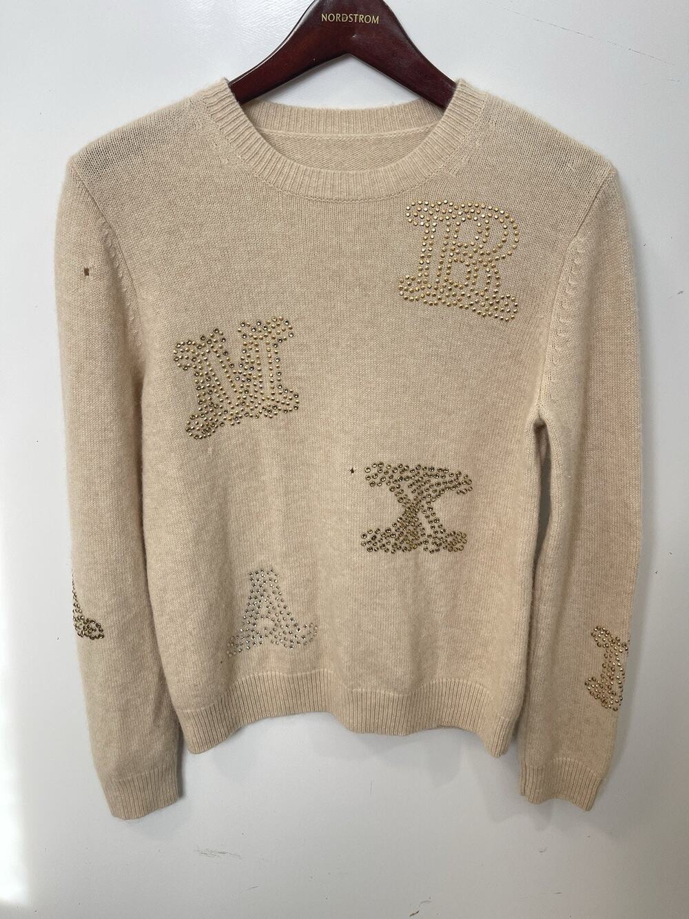 MaxMara Mía Cashmere Sweaters Women's Beige M Made In Italy GF